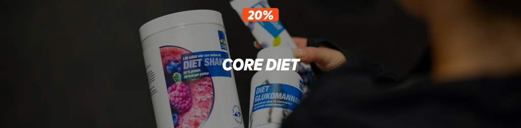 20% rabatt p hela sortimentet frn Core Diet